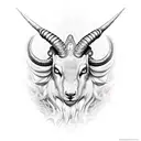 cabra aries con escorpión  tattoo design idea