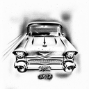 spraypainted 1957 Chevy tattoo design idea