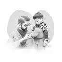 father and son tattoo design idea