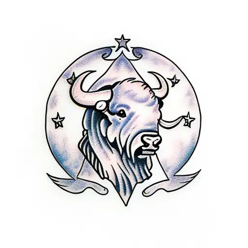 buffalo tattoo design idea