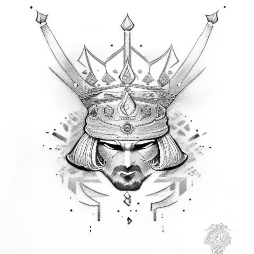 letters "skz" crown form tattoo design idea