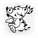 piglet in a field tattoo design idea