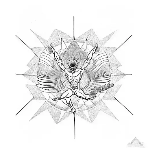 icarus falling from the sky tattoo design idea