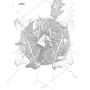 icarus falling from the sky tattoo design idea