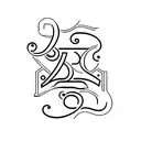 Couple's initials tattoo design idea