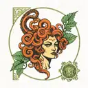 Medusa tarot card tattoo design idea