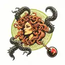 Medusa tarot card tattoo design idea