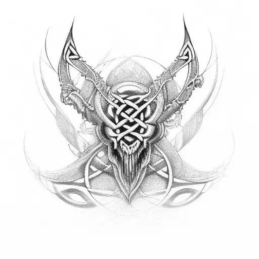 banshee, Celtic, woman, realism,  tattoo design idea