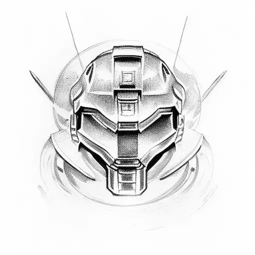 77 with halo  tattoo design idea