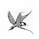 Swallow Bird tattoo design idea