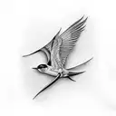 Swallow Bird tattoo design idea