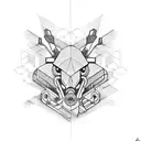 honeycomb motorcycle engine tattoo design idea