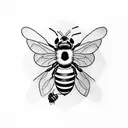 Bee motor tattoo design idea