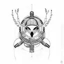 space line work tattoo design idea
