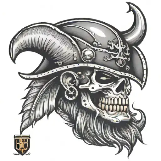 raider head cover up tattoo design idea