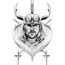 Thor and the Vikings tattoo design idea