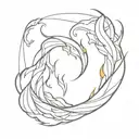 fire and ice tattoo design idea