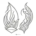 fire and ice tattoo design idea