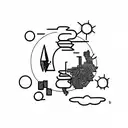 minimalistic philosophy existentialism tattoo design idea