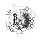 minimalistic philosophy existentialism tattoo design idea