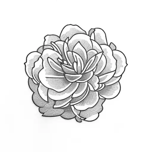 Japanese geisha holding a camellia flower tattoo design idea