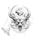 zeus god, atlas, cerberus, hades, underworld, olympus tattoo design idea