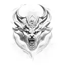 zeus god, atlas, cerberus, hades, underworld, olympus tattoo design idea