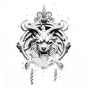 zeus god, atlas, cerberus, hades, underworld, olympus tattoo design idea