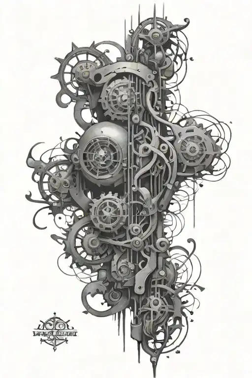 nervous sistem Control linked tattoo design idea