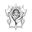 dove with rose tattoo design idea