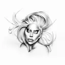 Lady Gaga tattoo design idea