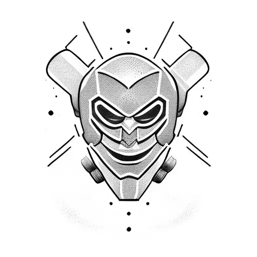 wrestler mask tattoo design idea
