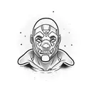 wrestler mask tattoo design idea