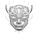 wrestler mask tattoo design idea