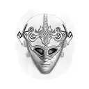 rey Mysterio mask tattoo design idea