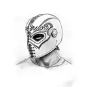 rey Mysterio mask tattoo design idea