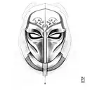 rey Mysterio mask tattoo design idea