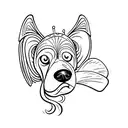 angel dog tattoo design idea