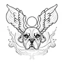 angel dog tattoo design idea