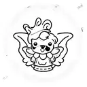 angel dog tattoo design idea