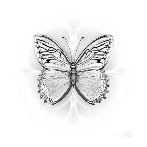Diana fritillary Butterfly tattoo design idea