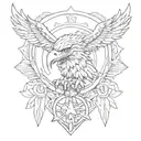  "Club America Eagle Head"   tattoo design idea