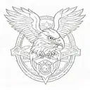  "Club America Eagle Head"   tattoo design idea