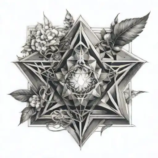 metatron cube tattoo design idea