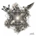 metatron cube tattoo design idea