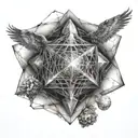 metatron cube tattoo design idea