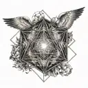 metatron cube tattoo design idea