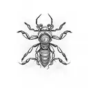 A scorpion doing a yoga pose tattoo design idea
