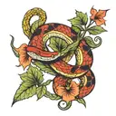 snake and ivy tattoo design idea