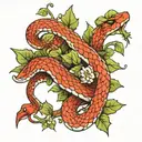 snake and ivy tattoo design idea